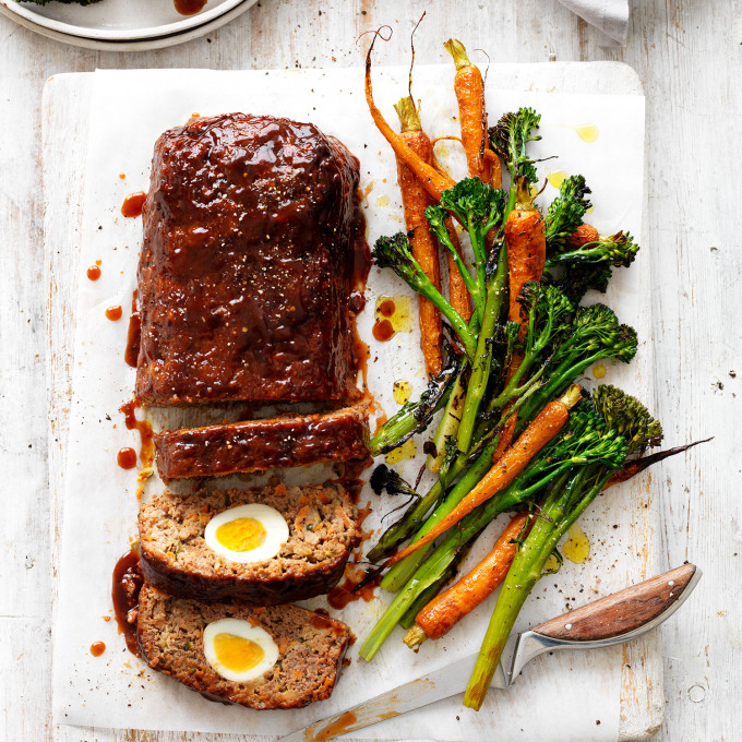 Eggstuffed Meatloaf Recipe myfoodbook